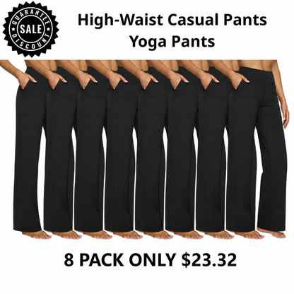 [LAST DAY SALE]Women's High-Waisted Casual Wide Leg Pants with Pockets