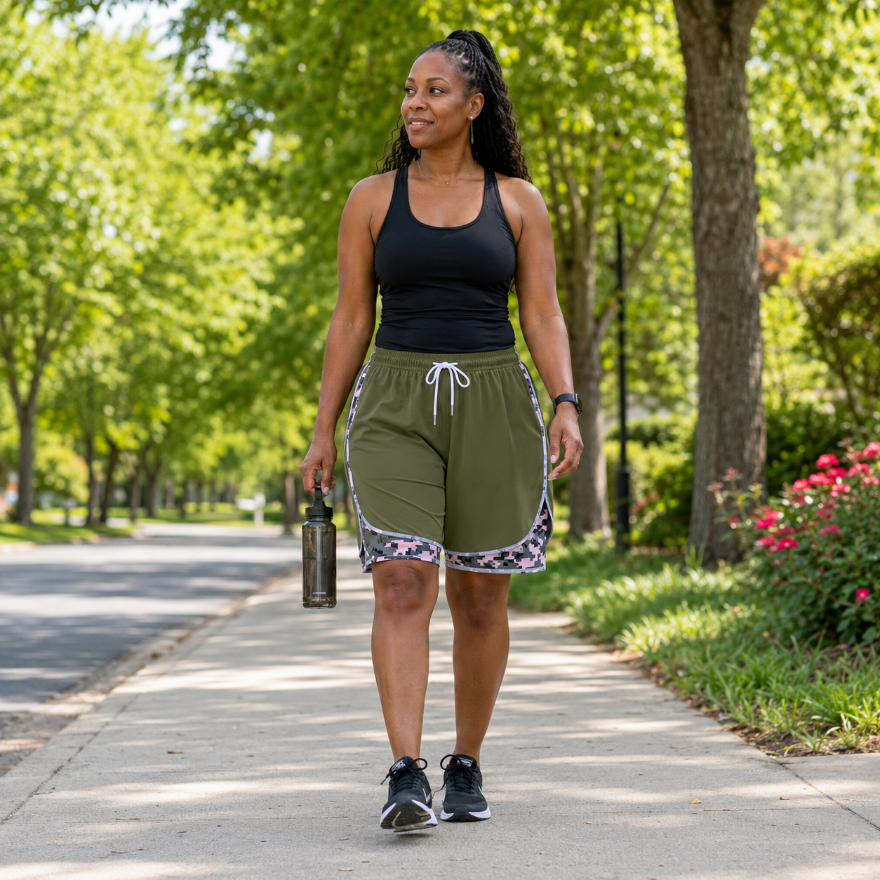 【LAST DAY SALE】Women’s casual athletic shorts with pockets Breathable Double-Lined Shorts