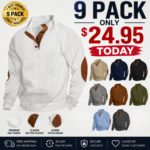 Men's Stand Collar Knitted Top