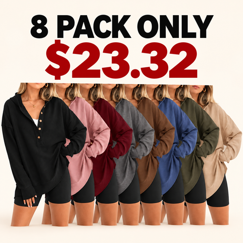 [LAST DAY SALE]Women’s Oversized V-Neck Hoodie