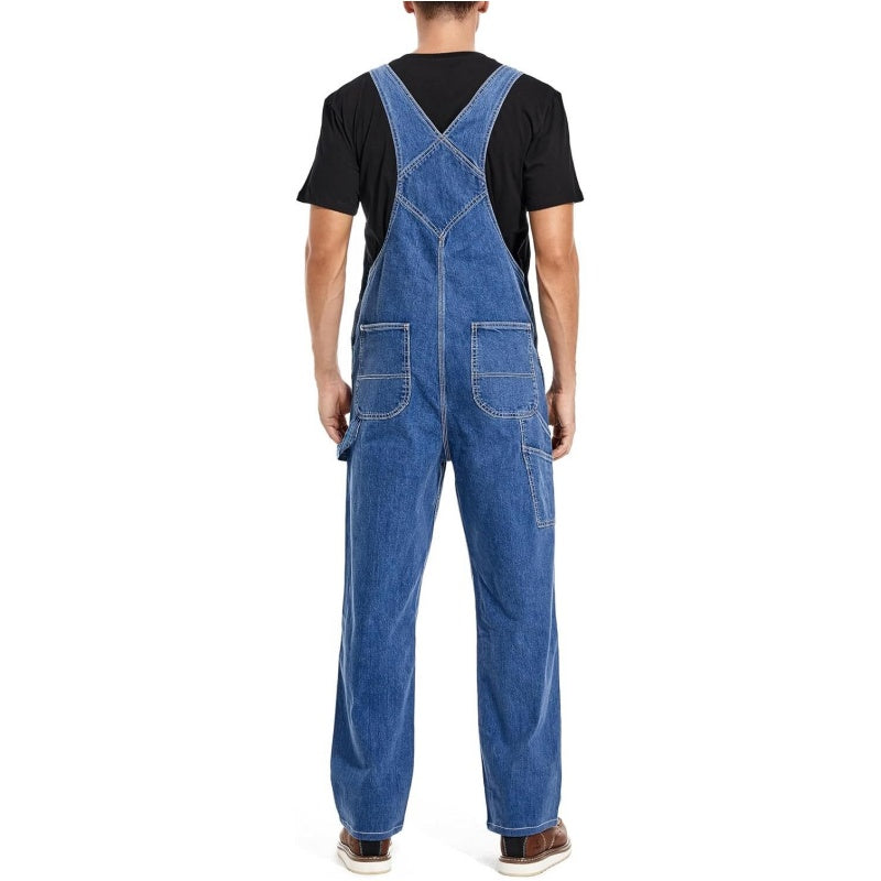 🔥Last Day Promotion🔥Men's Denim Bib Overalls,  Workwear with Adjustable Straps and Convenient Tool Pockets