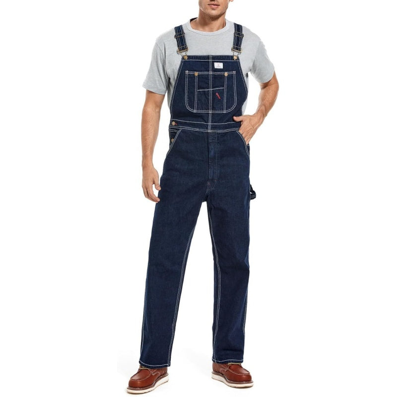 🔥Last Day Promotion🔥Men's Denim Bib Overalls,  Workwear with Adjustable Straps and Convenient Tool Pockets