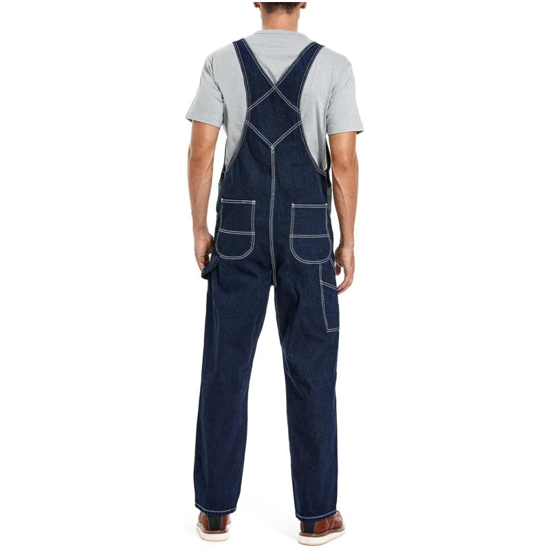 🔥Last Day Promotion🔥Men's Denim Bib Overalls,  Workwear with Adjustable Straps and Convenient Tool Pockets