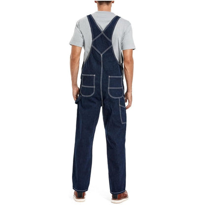 🔥Last Day Promotion🔥Men's Denim Bib Overalls,  Workwear with Adjustable Straps and Convenient Tool Pockets