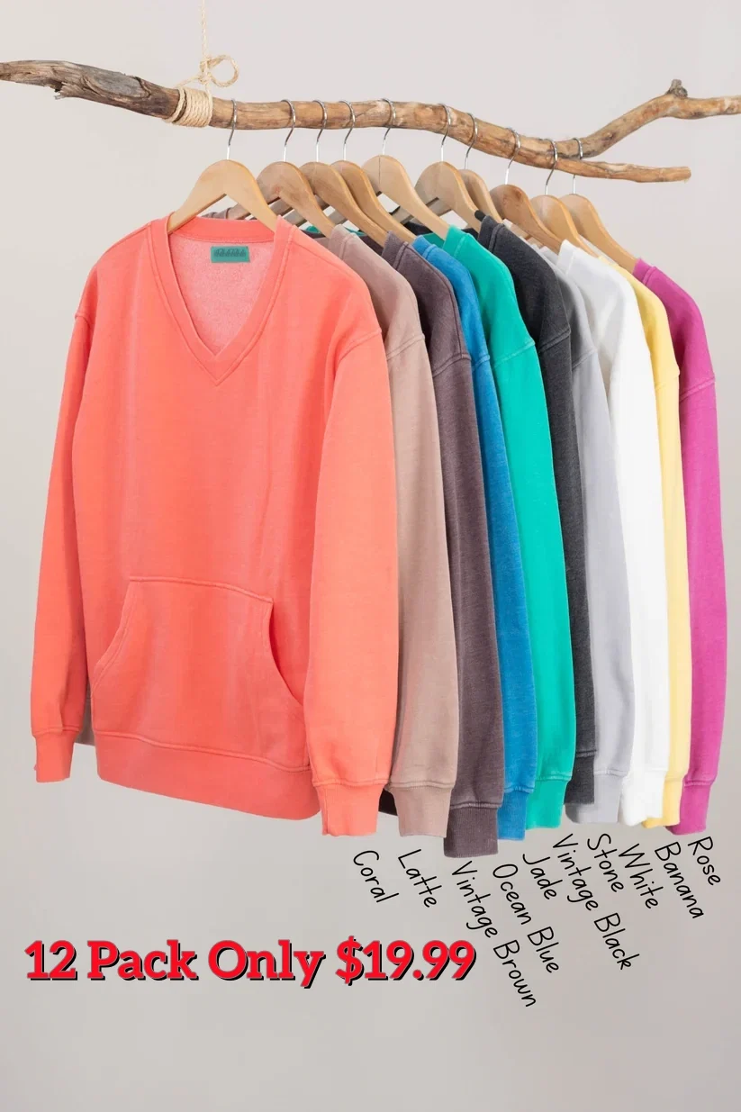 [LAST DAY SALE]Cozy Campfire V-Neck Sweatshirt