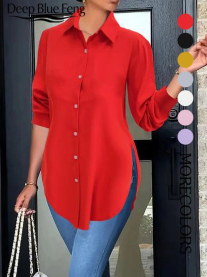 Women’s Classic Collared Shirt – Soft & Flattering