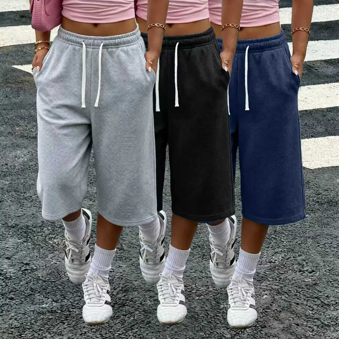 Women’s wide-leg loose pants with pockets