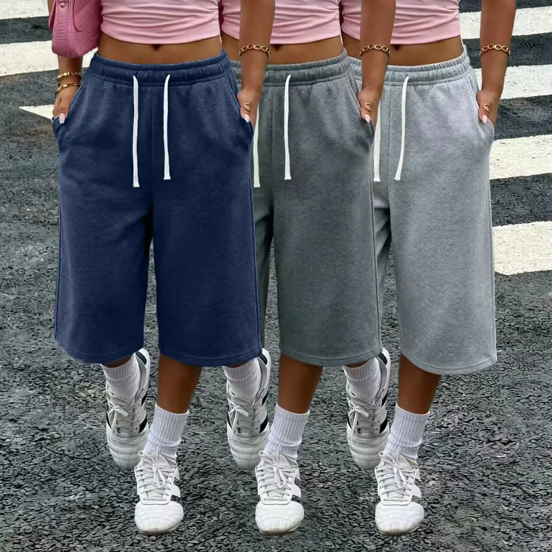 Women’s wide-leg loose pants with pockets