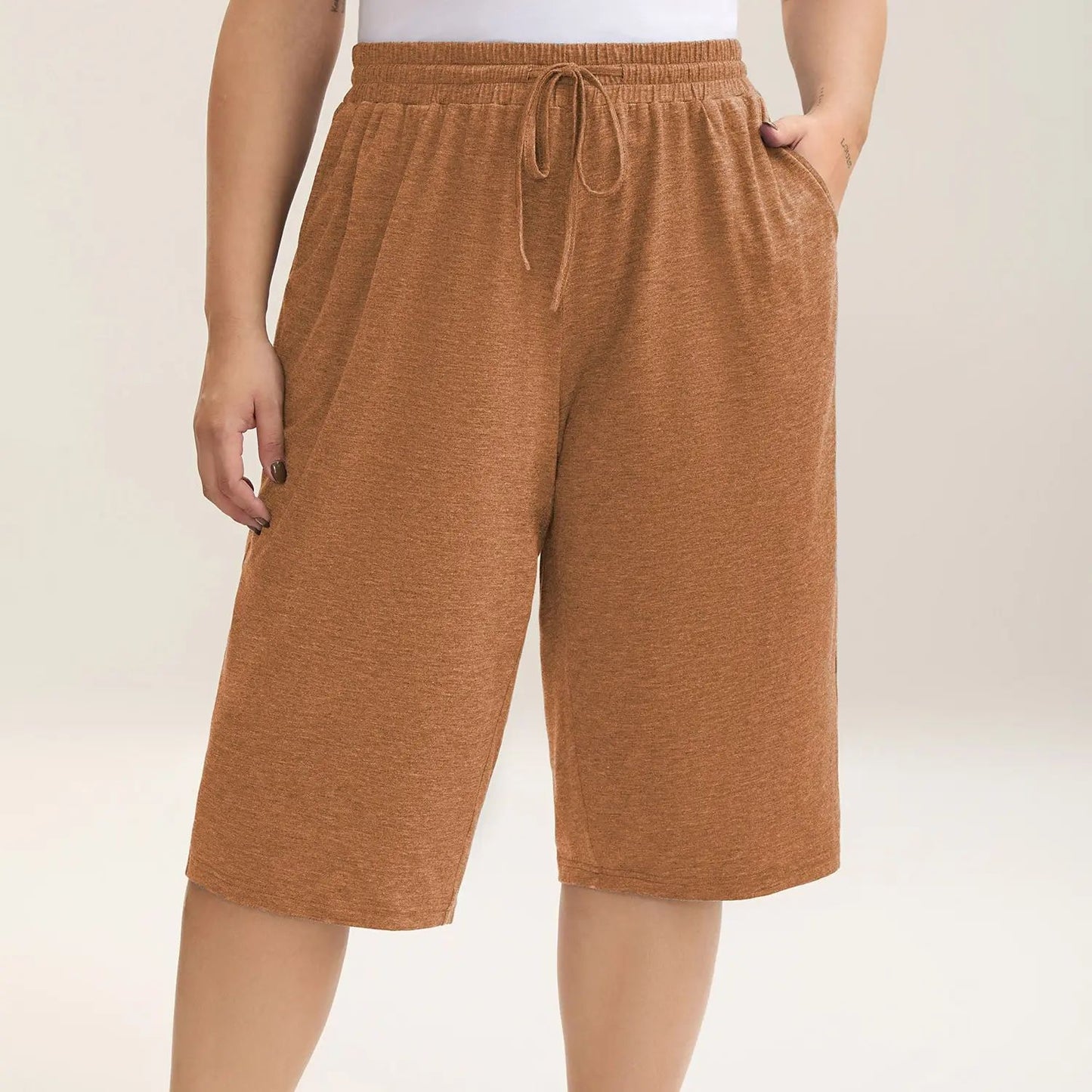 Wide-Leg Capri Lounge Baggy Pants