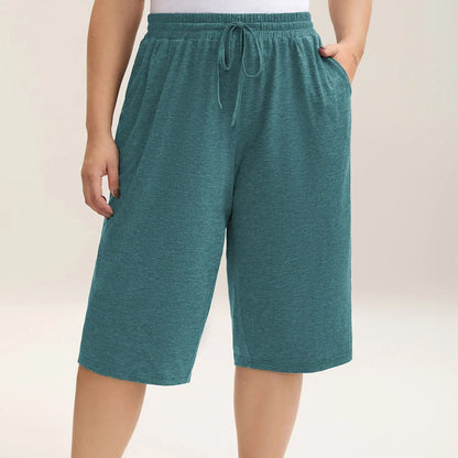 Wide-Leg Capri Lounge Baggy Pants