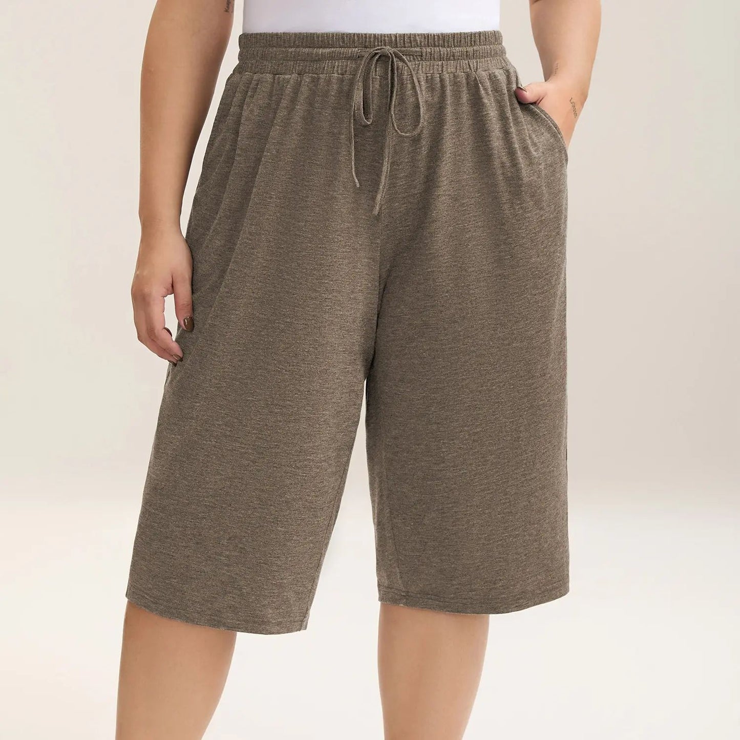 Wide-Leg Capri Lounge Baggy Pants