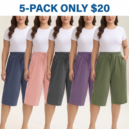Wide-Leg Capri Lounge Baggy Pants