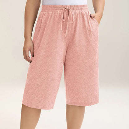 Wide-Leg Capri Lounge Baggy Pants