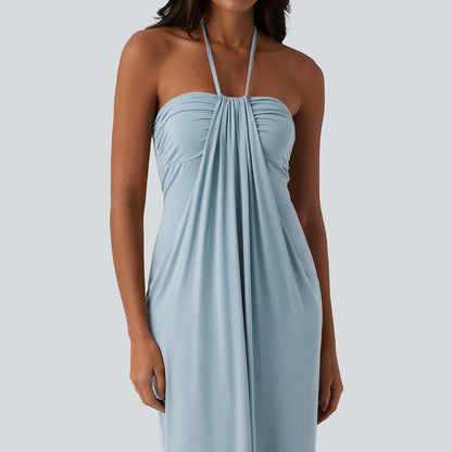 Final Sale🔥Halter Tie Back Maxi Dress with Pockets