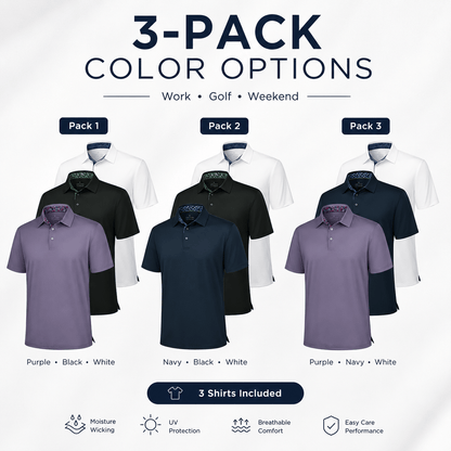 Last Day Sale!Men's Breathable Quick-Drying Polo Shirts❄️Stay Cool❄️