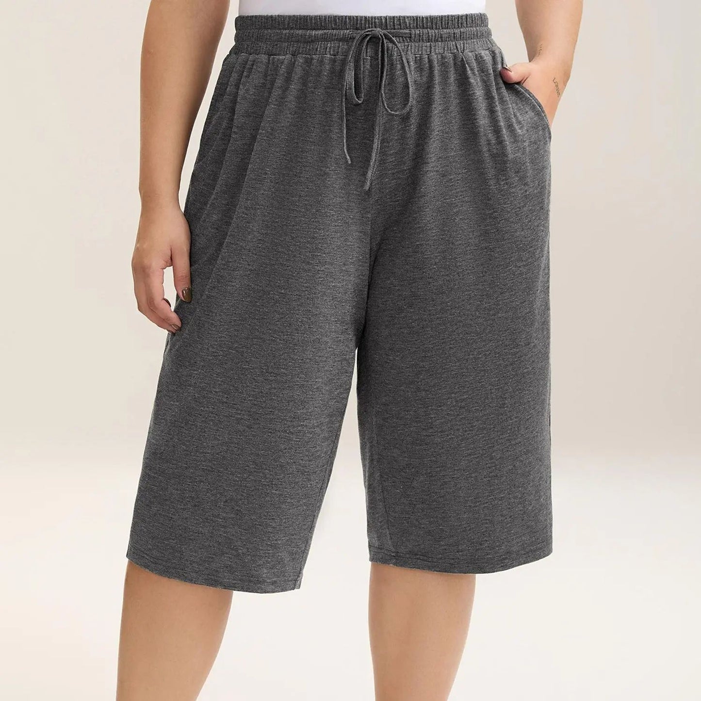 Wide-Leg Capri Lounge Baggy Pants