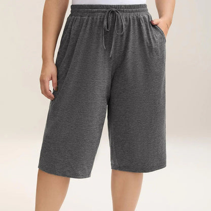 Wide-Leg Capri Lounge Baggy Pants