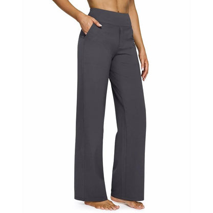 [LAST DAY SALE]Women's High-Waisted Casual Wide Leg Pants with Pockets