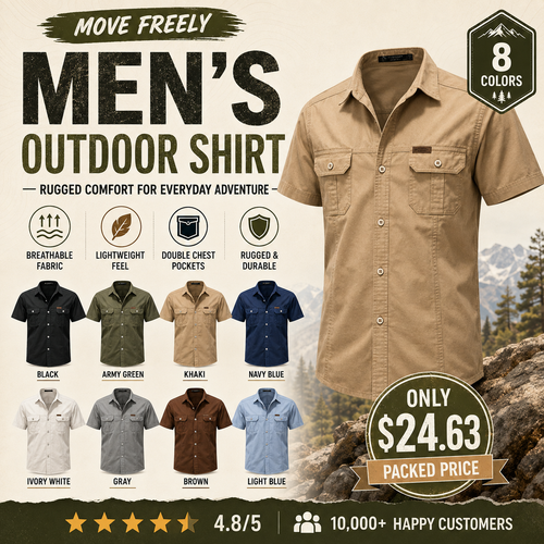 🔥 BEST SELLER | 8 PACK $24.63 | Lightweight Outdoor Shirt