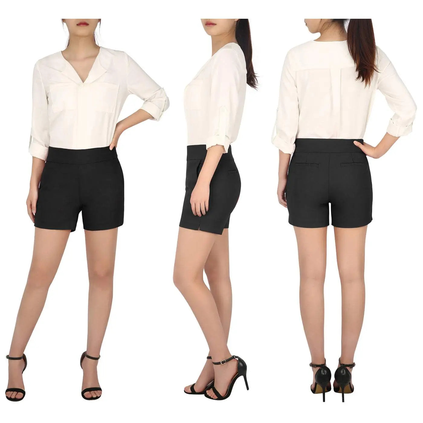 🔥16-PACK Today Only $26.9🔥Women's High Waisted Chino Shorts - 4