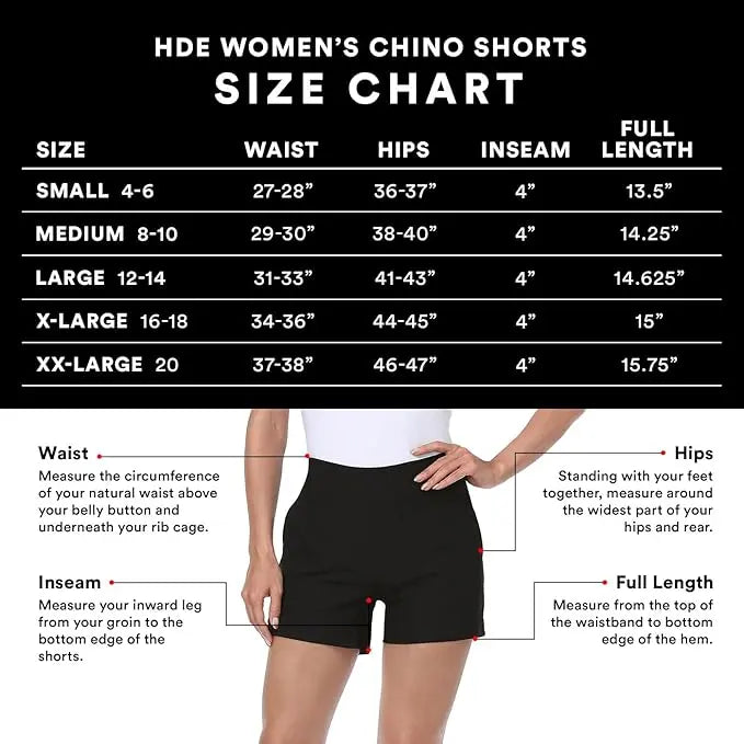 🔥16-PACK Today Only $26.9🔥Women's High Waisted Chino Shorts - 4
