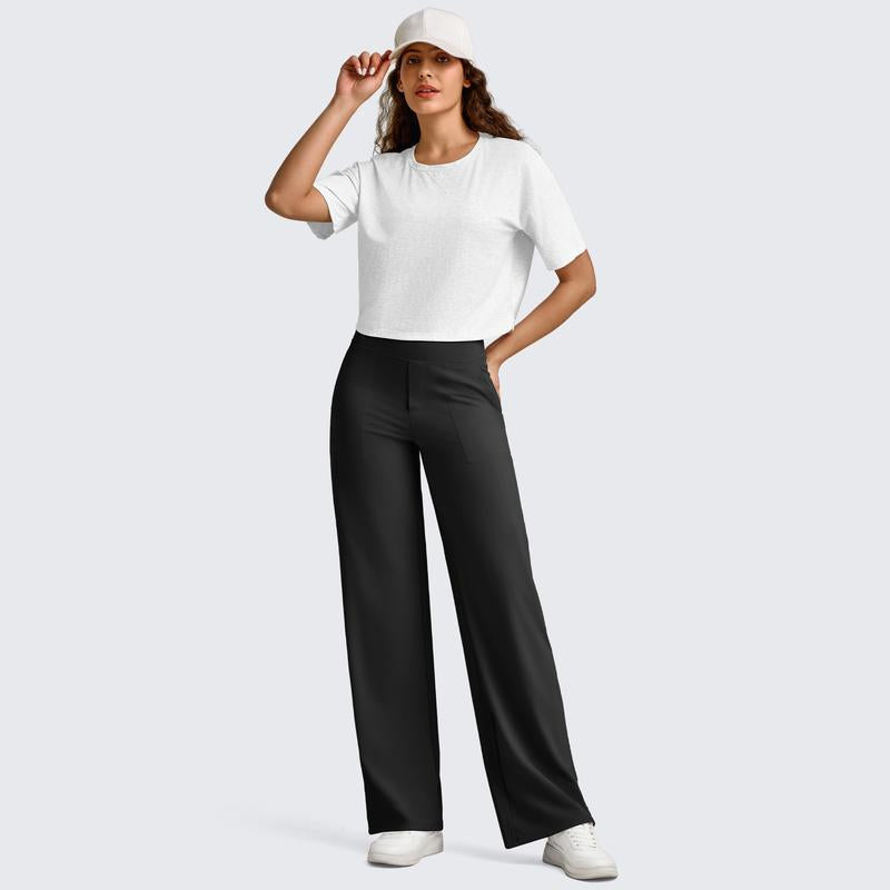 [LAST DAY SALE]Women's High-Waisted Casual Wide Leg Pants with Pockets
