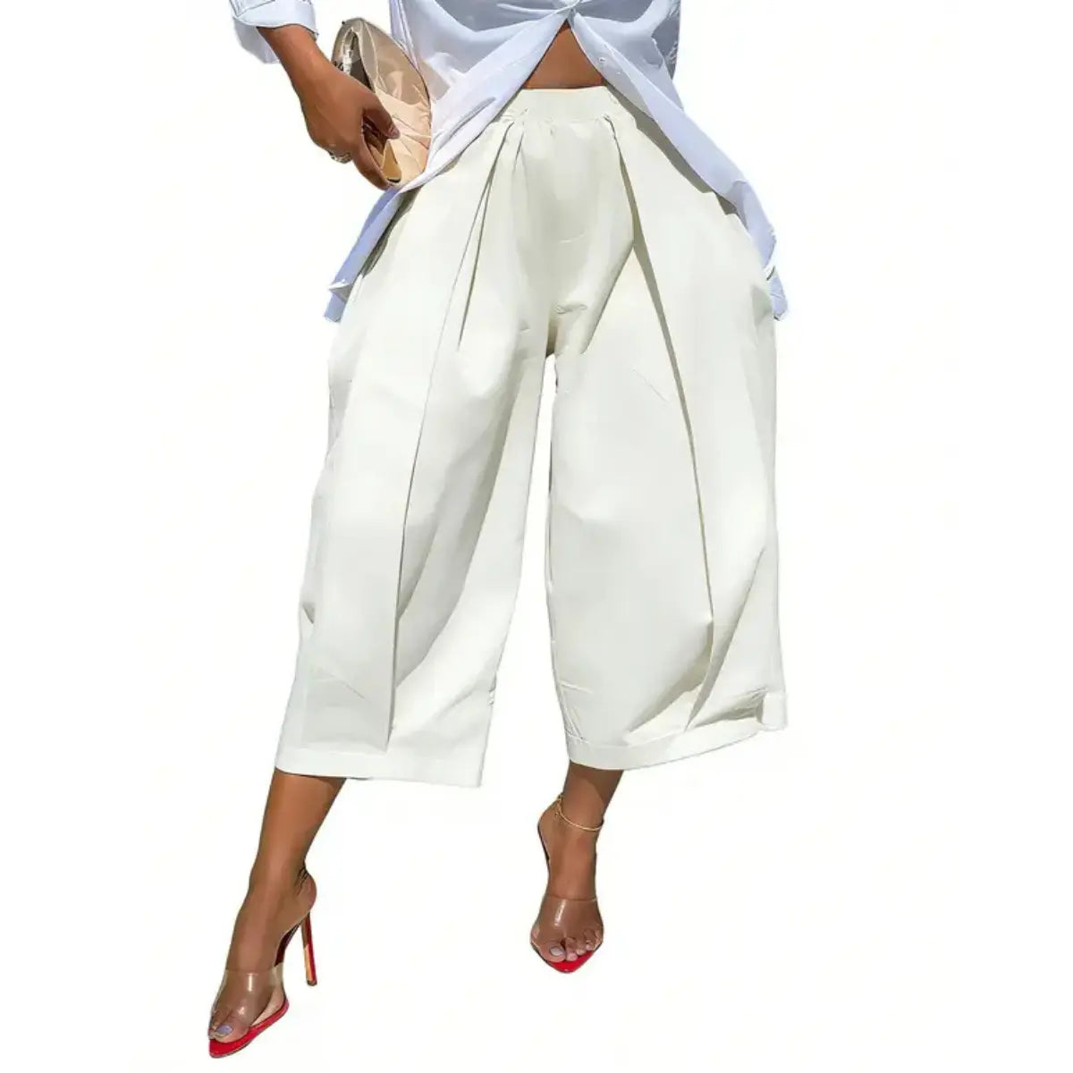 Women's Minimalist Basic Baggy Cotton Lantern Pants