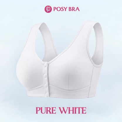 Front Closure Breathable Cotton Lifting Bra for Seniors